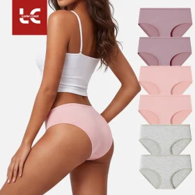 New Summer Combed Cotton Women's Briefs for women Soft Breathable ComfortablePanties Home Wear Underwear Asian Size