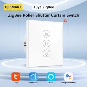 Tuya Smart ZigBee 3.0 EU Curtain Blinds Touch Switch for Electric Roller Shutter motor Google Alexa Voice Control Home Automatio