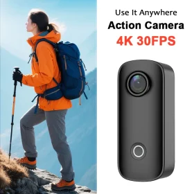 SJCAM C100 / C100Plus Mini Thumb Camera 1080P30FPS / 4K30FPS H.265 12MP 2.4G WiFi 30M Waterproof Case Action Sport DV Camcorder